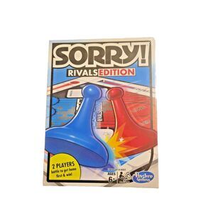 SORRY! Rivals Edition 2 Player Board Game Hasbro NEW Factory Sealed